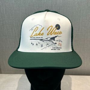 NEW Magnolia Lake Waco Trucker Hat Cap Snapback Adjustable Green White Silos